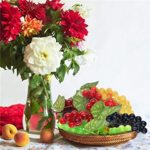 10 Pack Artificial Grapes Fake Grapes Grape Clusters Decorative Fruit Bunches - Picture 10 of 12